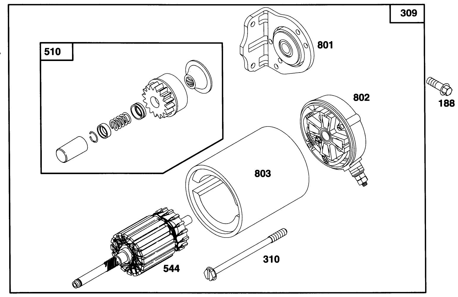 Engine Briggs & Stratton Model 303447-0479-01