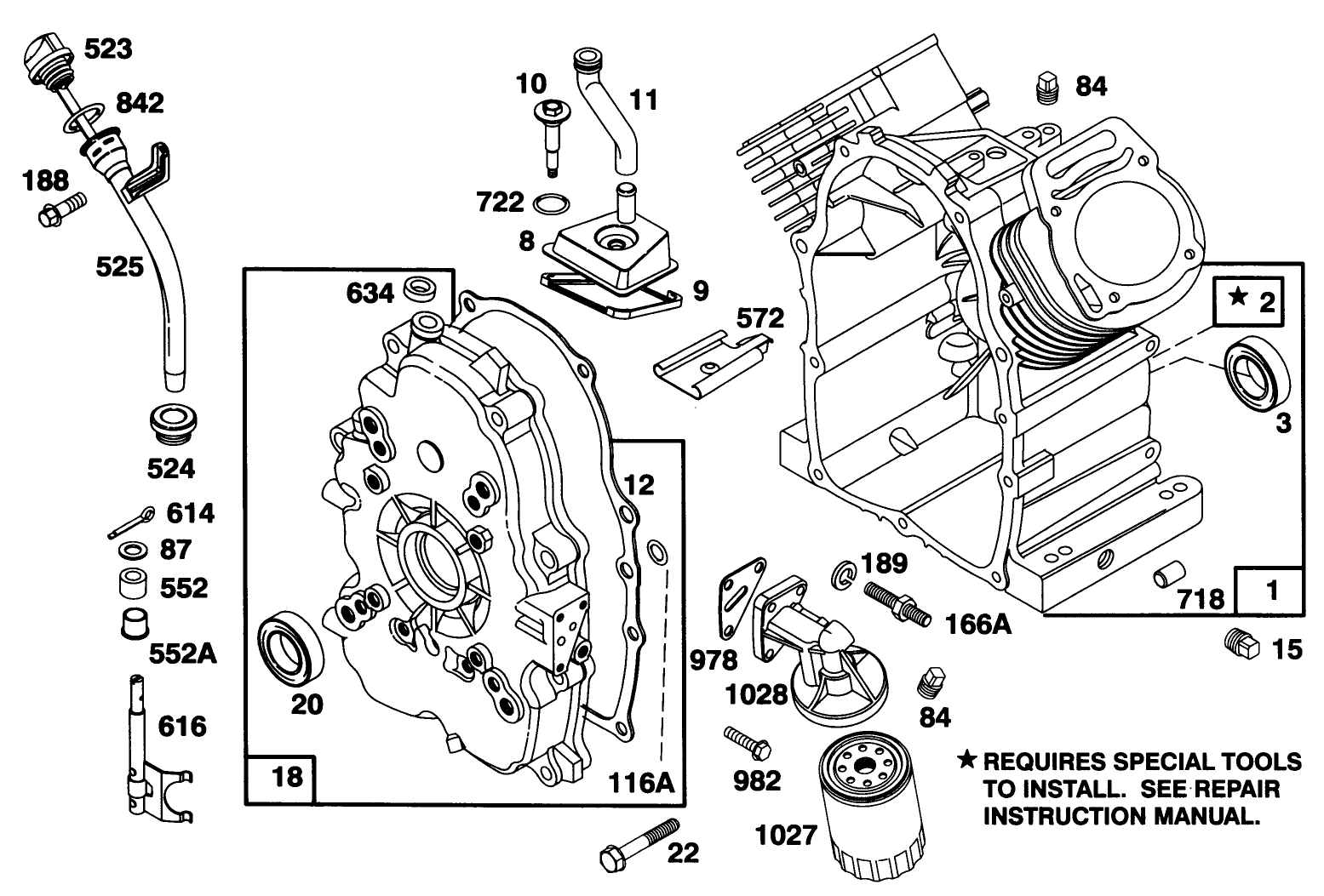 Engine Briggs & Stratton Model 303447-0411-01