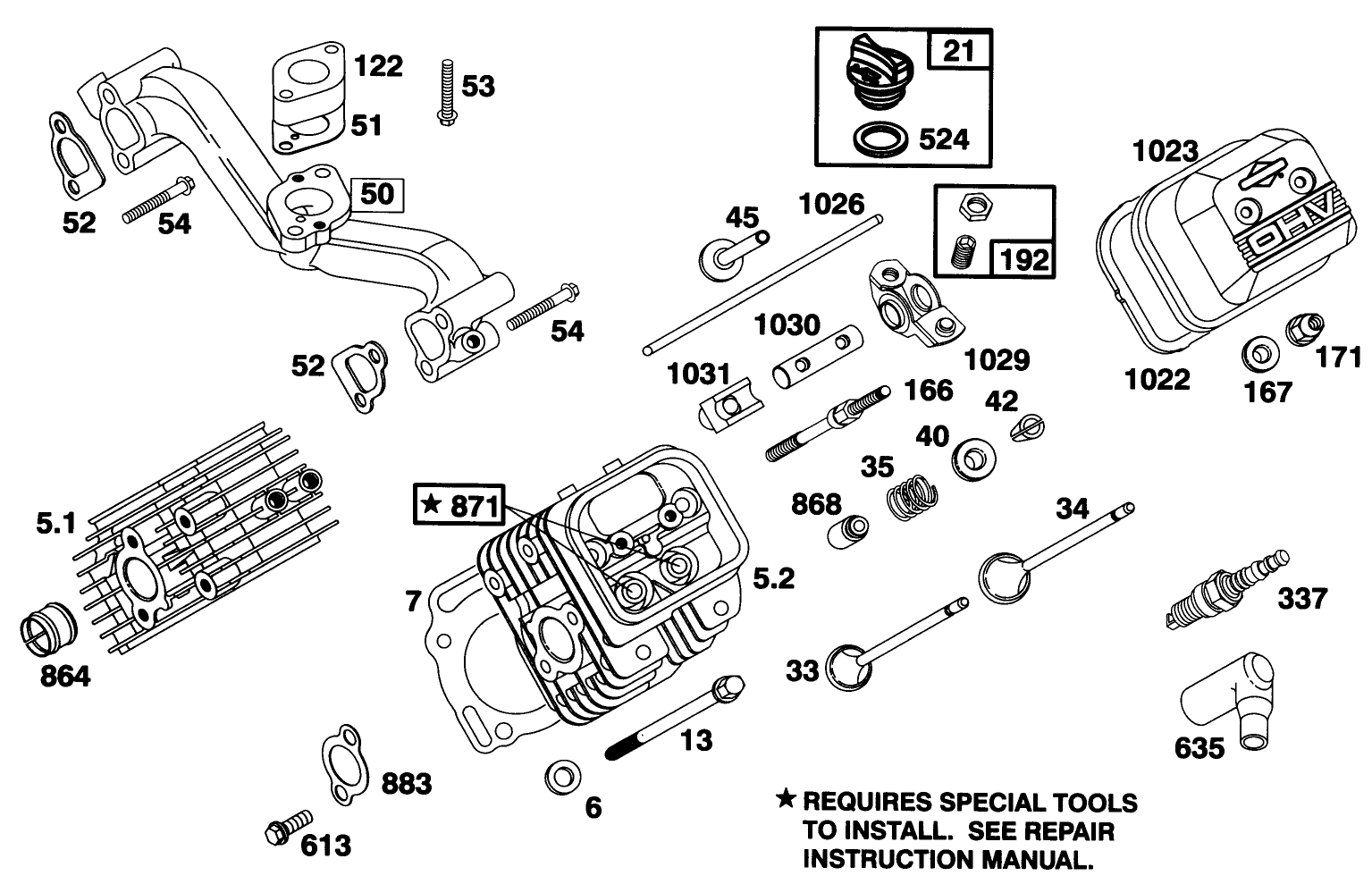 Engine Briggs & Stratton Model 303447-0411-01