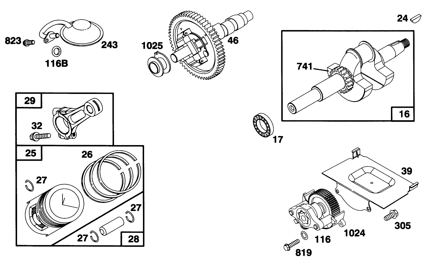 Engine Briggs & Stratton Model 303447-0411-01
