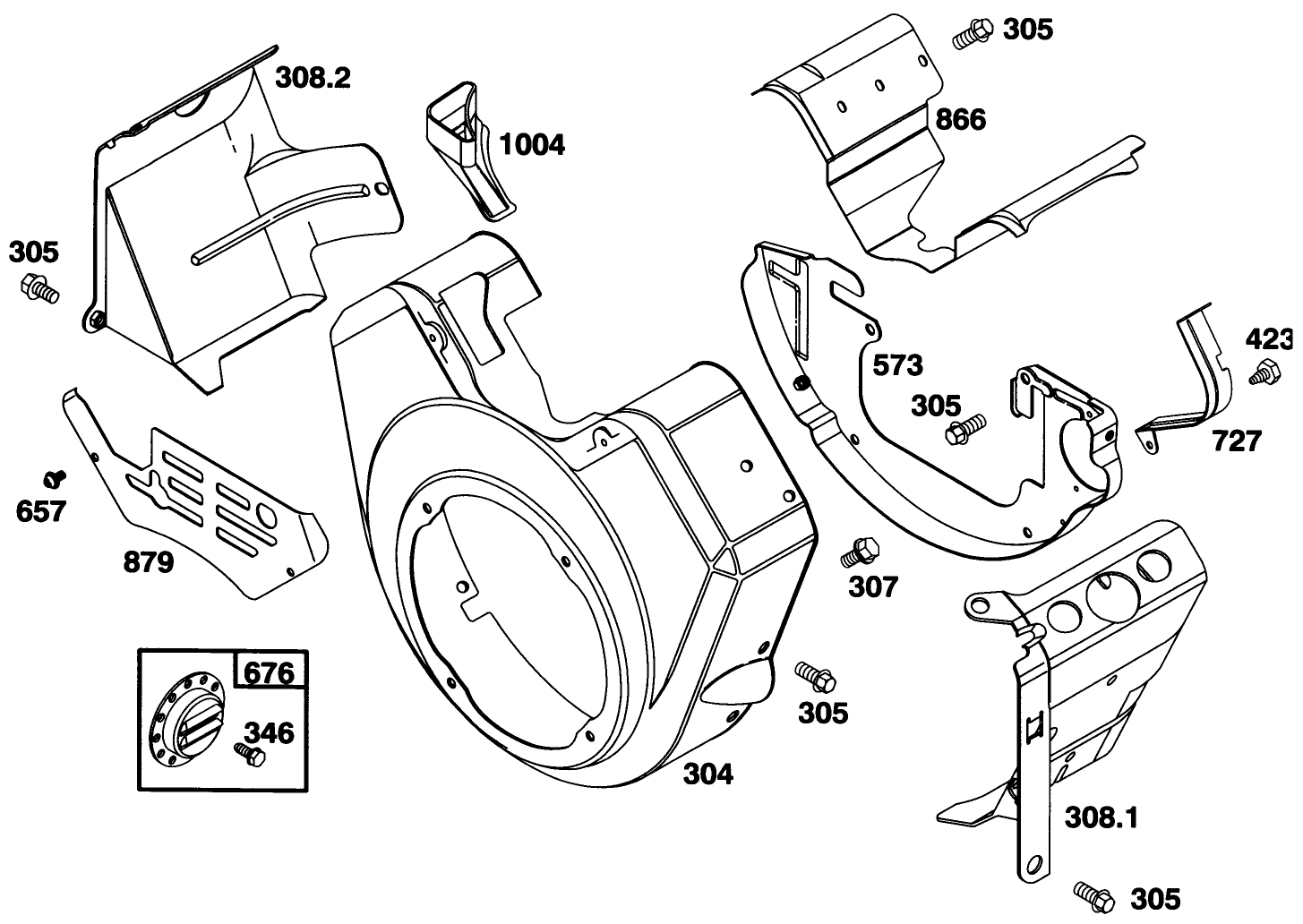 Engine Briggs & Stratton Model 303447-0411-01