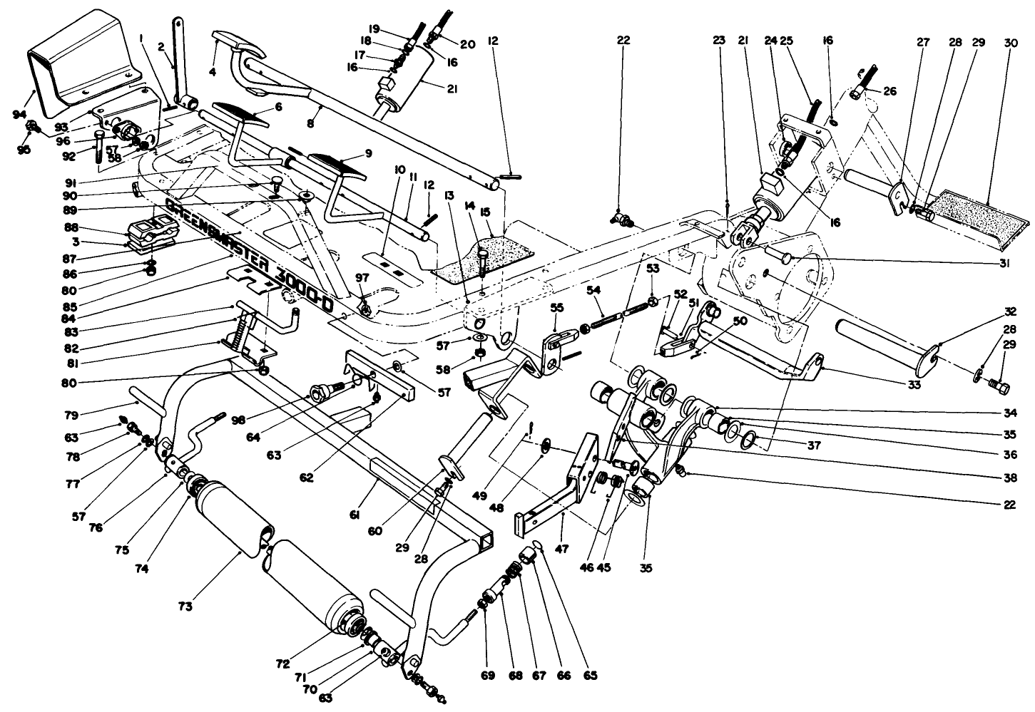 Foot Pedals & Roller Assembly