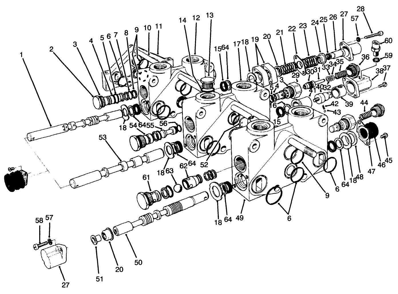 Control Valve Assembly No. 84-2203 (sections 3 Thru 5)(continued)