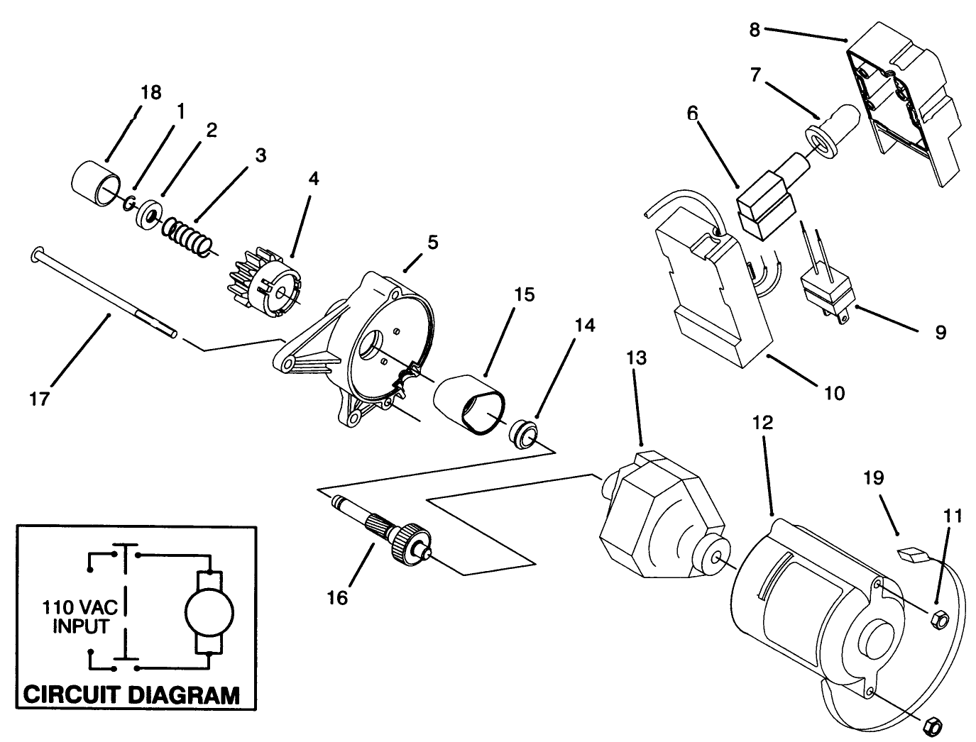 Starter Motor Assembly (model 38195-Electric)
