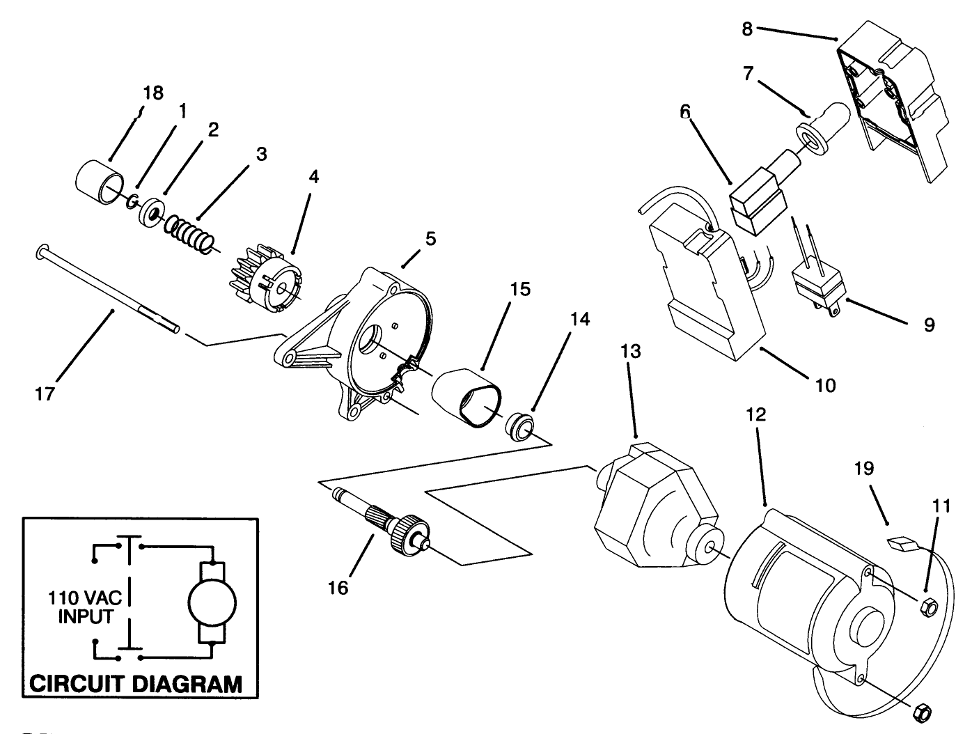 Starter Motor Assembly (model 38196-Electric)