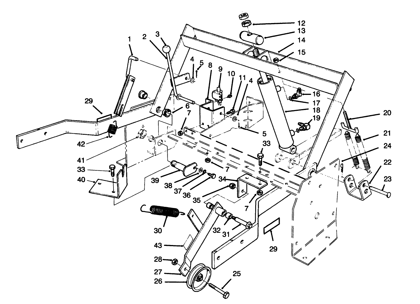 Parking Brake & Lift Frame Assembly