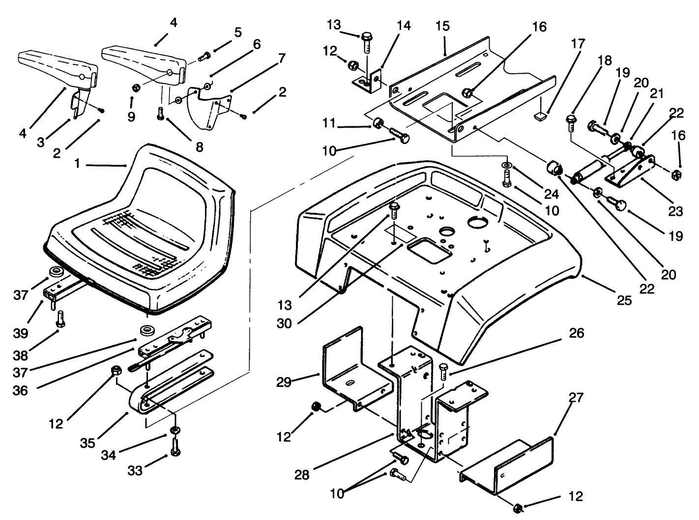 Seat, Fender And Fender Supports