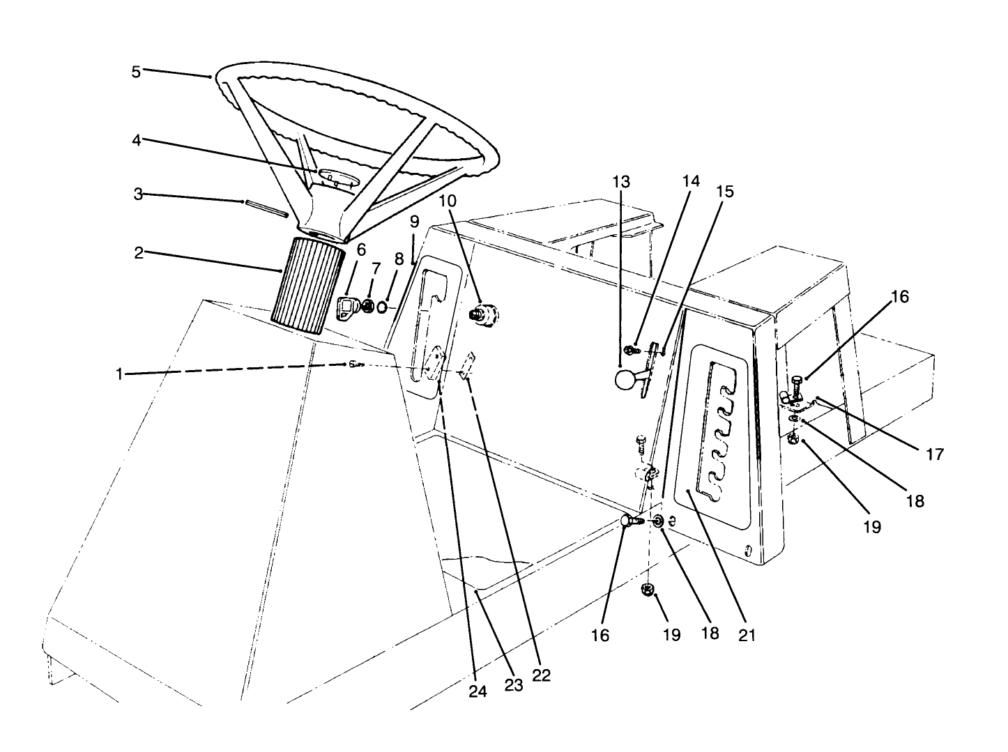 Steering Wheel, Switches & Decals