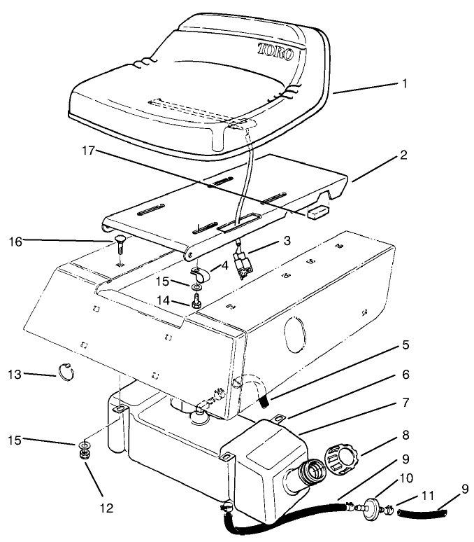 Seat & Gas Tank Assembly
