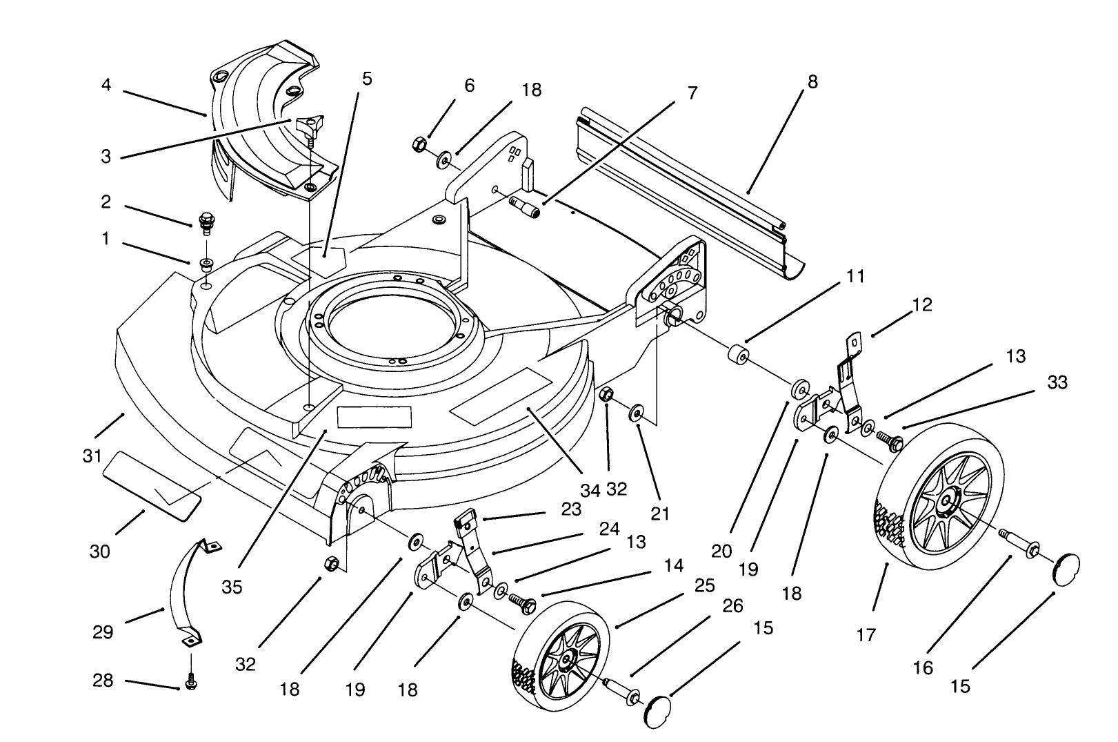 Deck And Wheel Assembly (model No. 10415)
