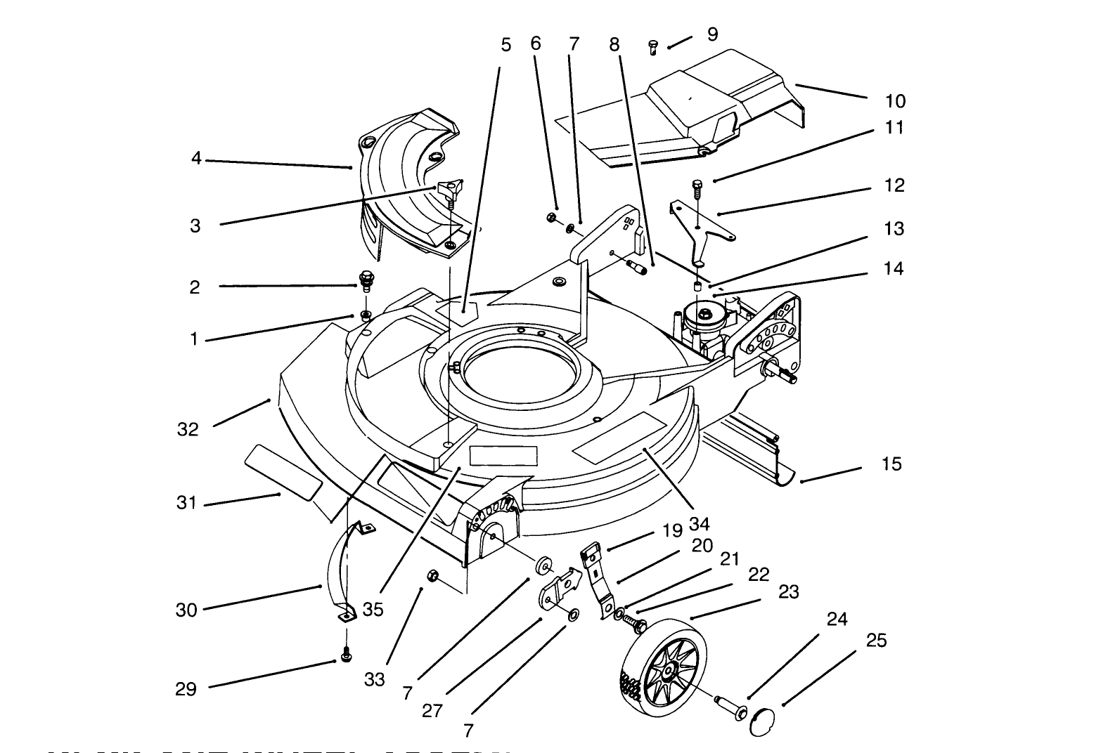 Deck And Wheel Assembly (model No. 10515 & 10520)