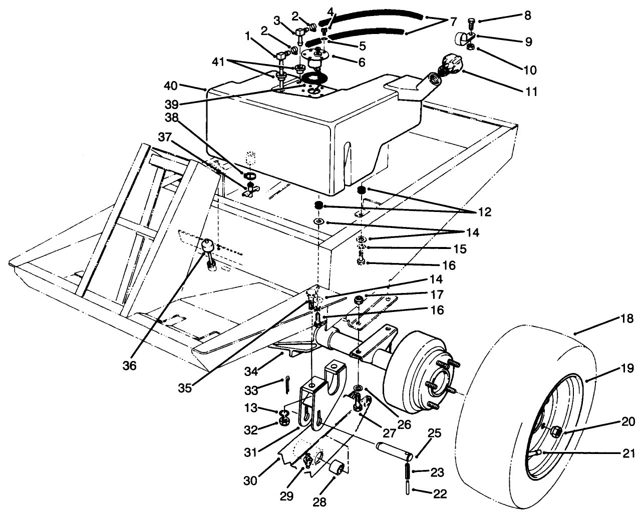 Fuel Tank And Axle Assembly
