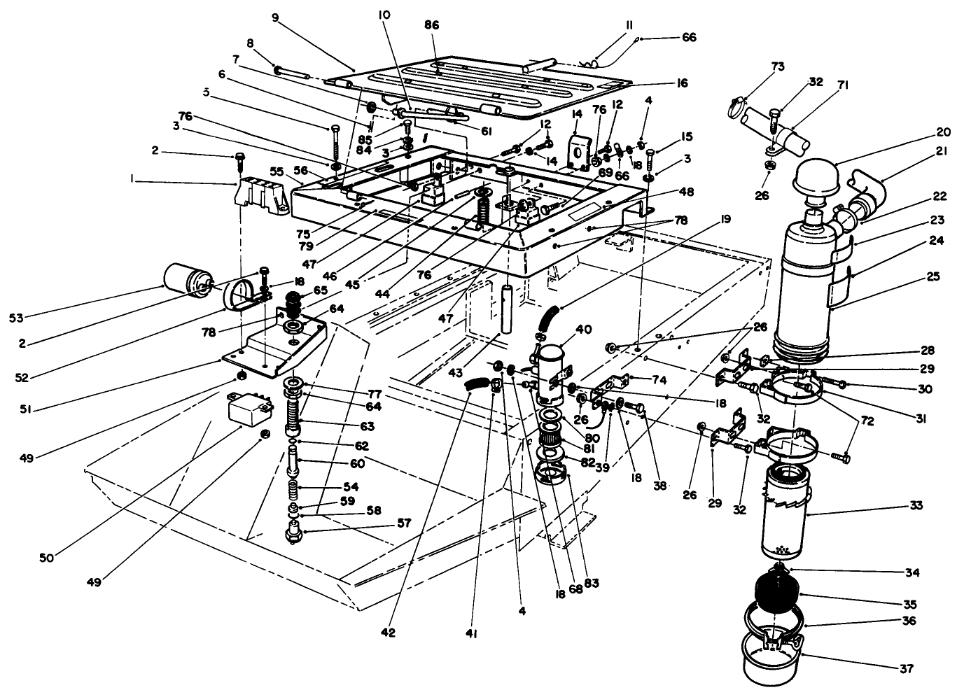 Seat Frame & Air Cleaner Assembly