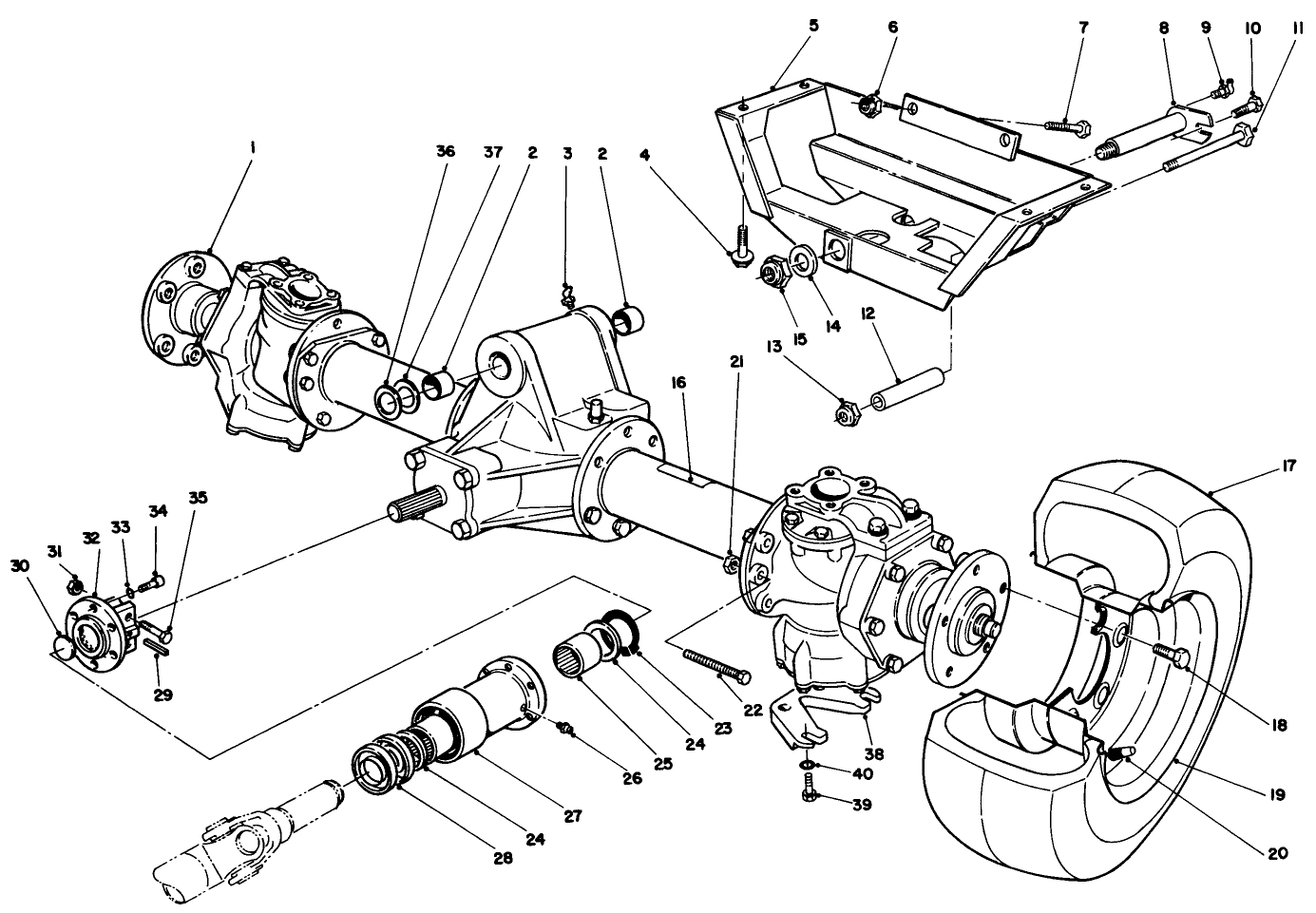 Rear Axle Installation Assembly