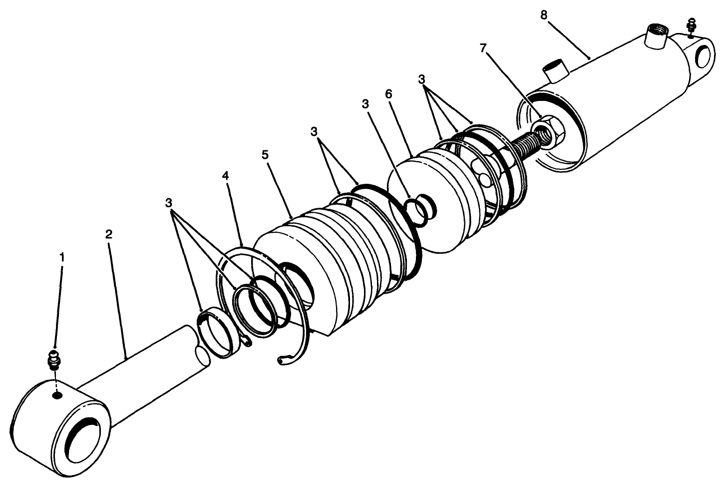 Hydraulic Lift Cylinder Assembly No. 62-4250 (2-1/2