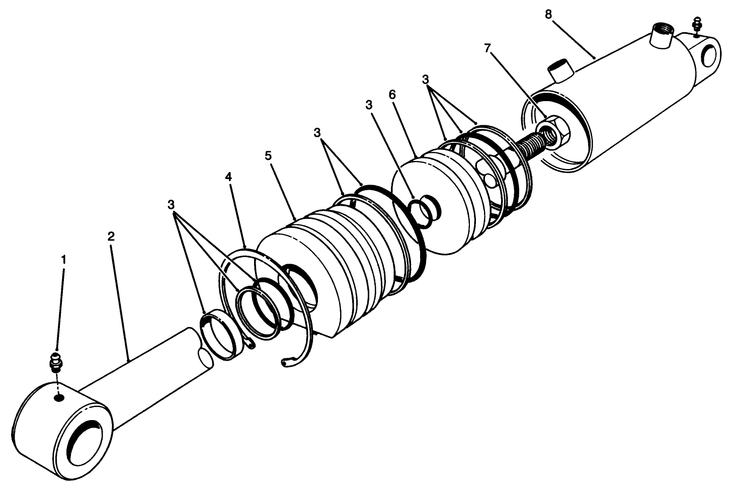 Hydraulic Lift Cylinder Assembly No. 66-1250 (3