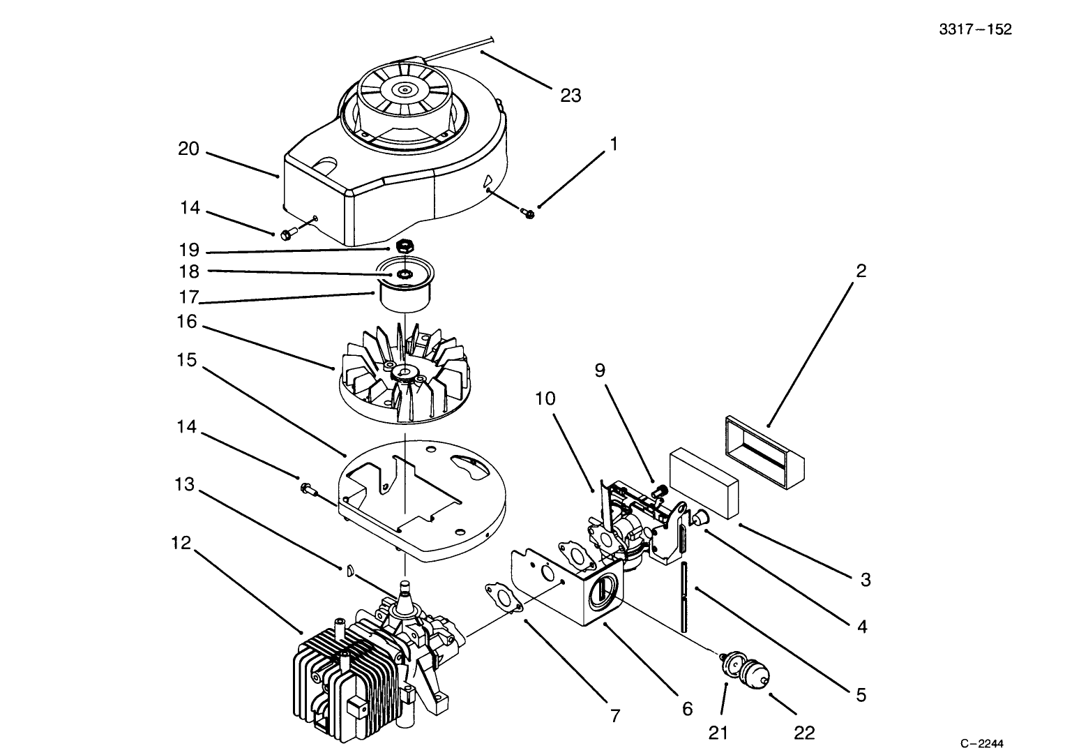 Shroud & Block Assembly (model No. 20441 Only)