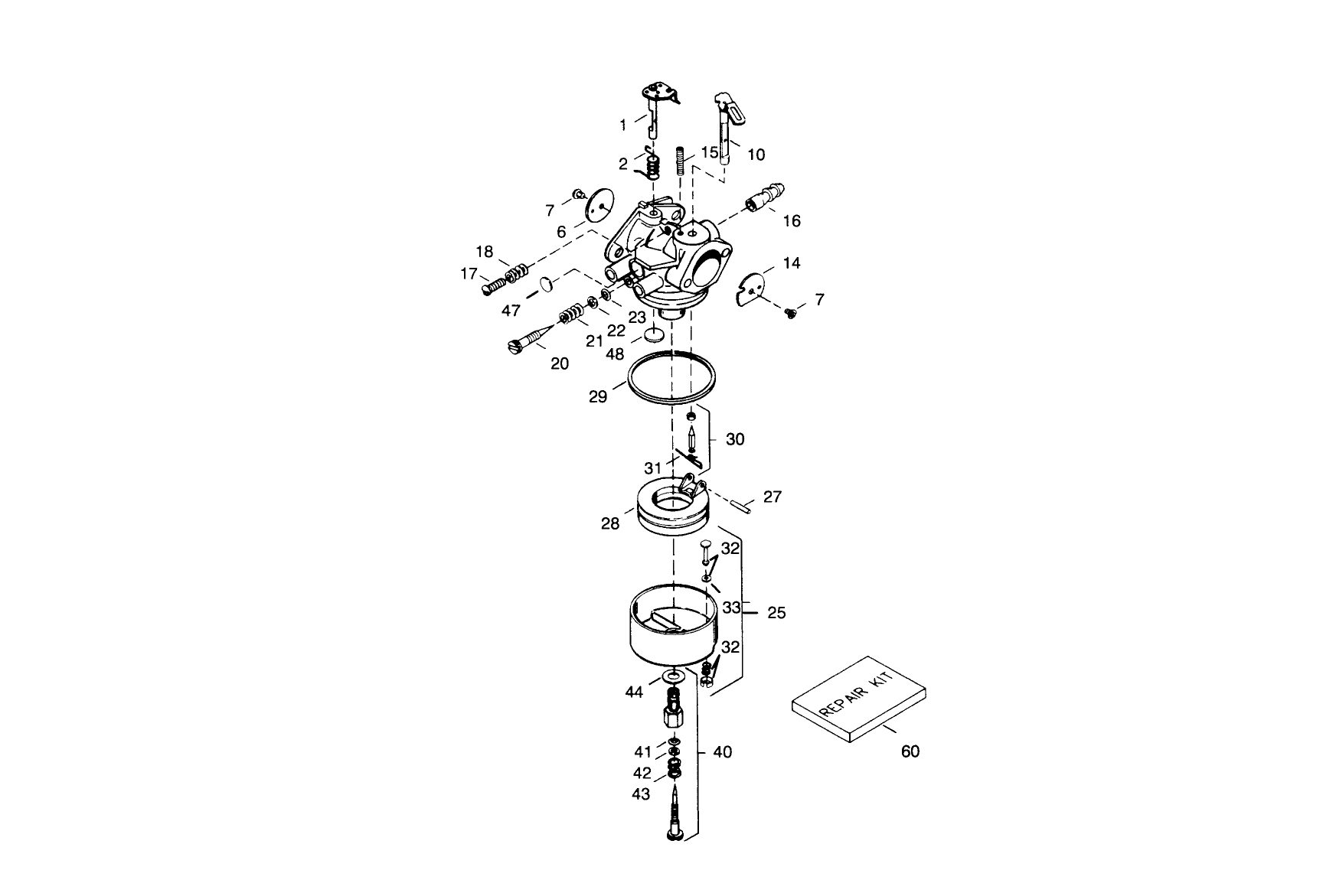Carburteor Tecumseh No. 632334a