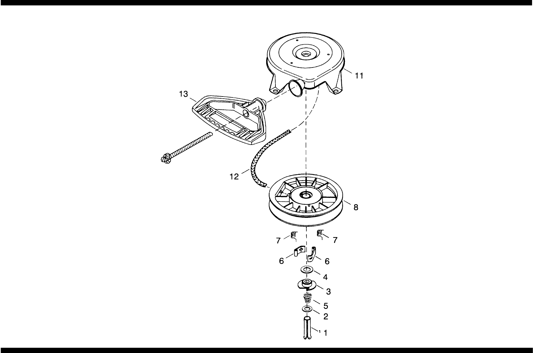 Rewind Starter Tecumseh No. 590672