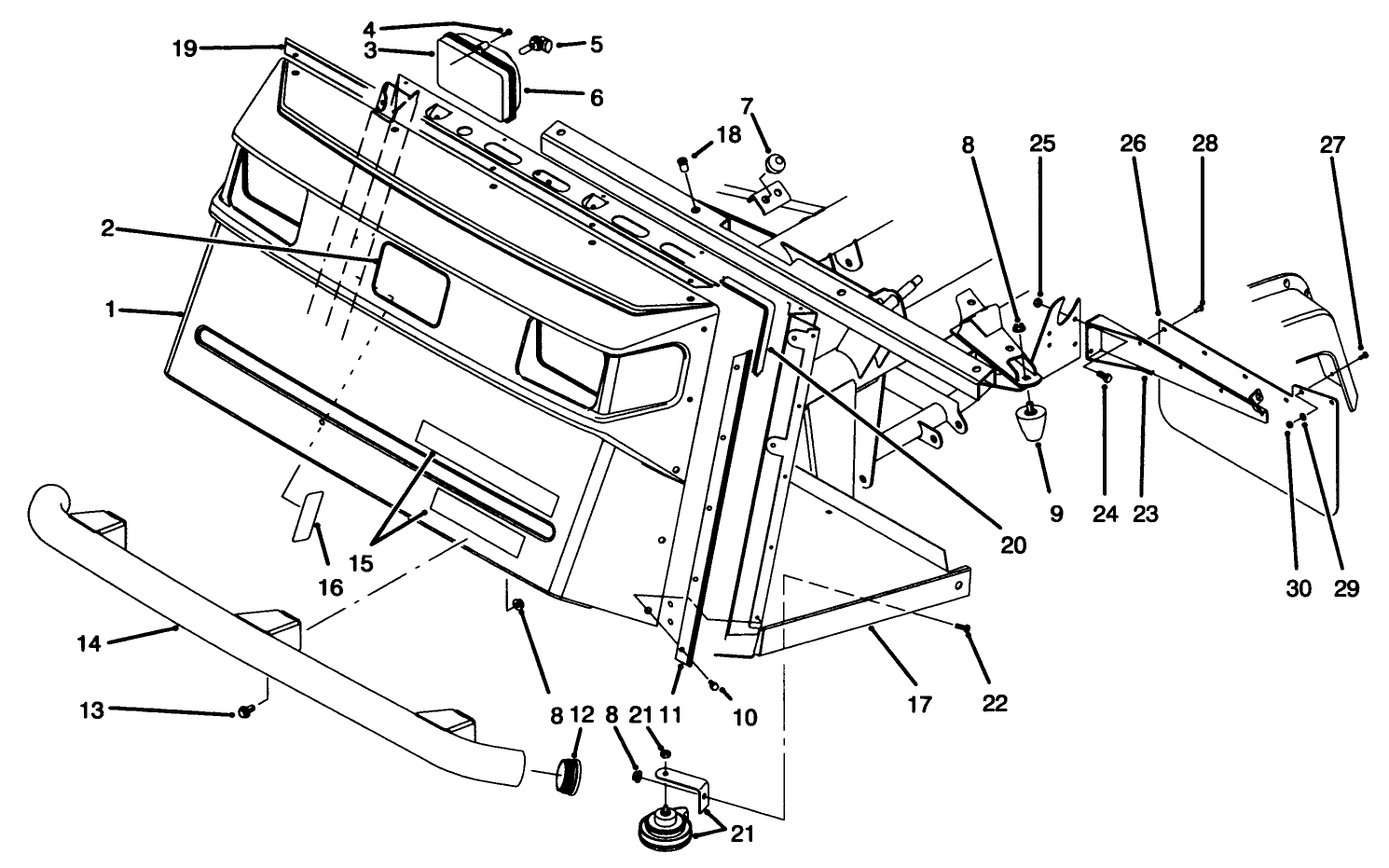 Front Bumper & Hood Assembly