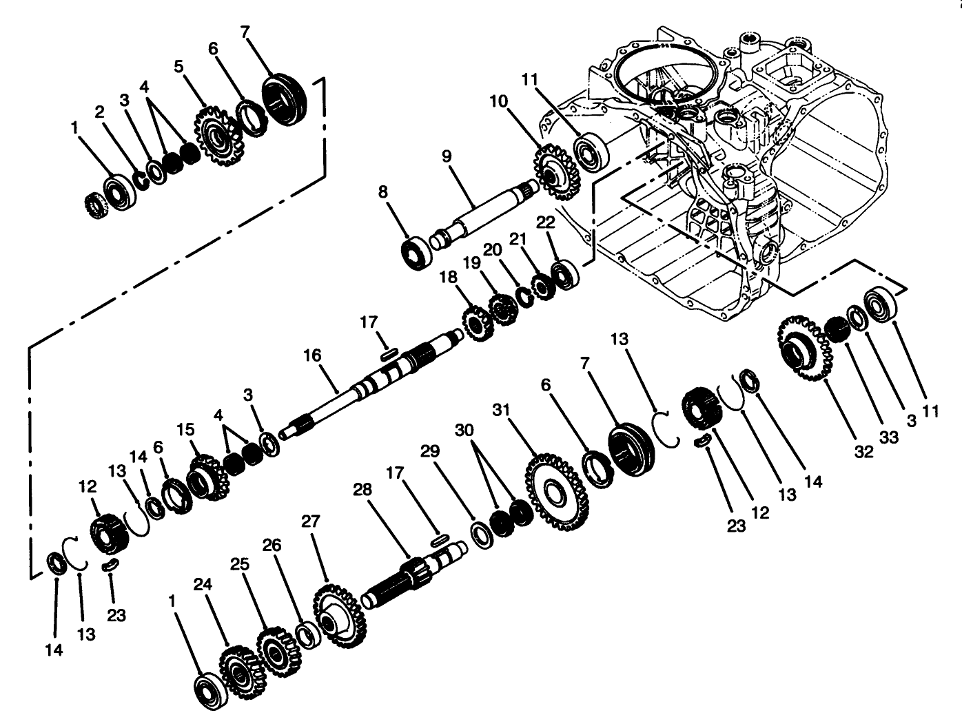 Transaxle Gear Shafts Assembly