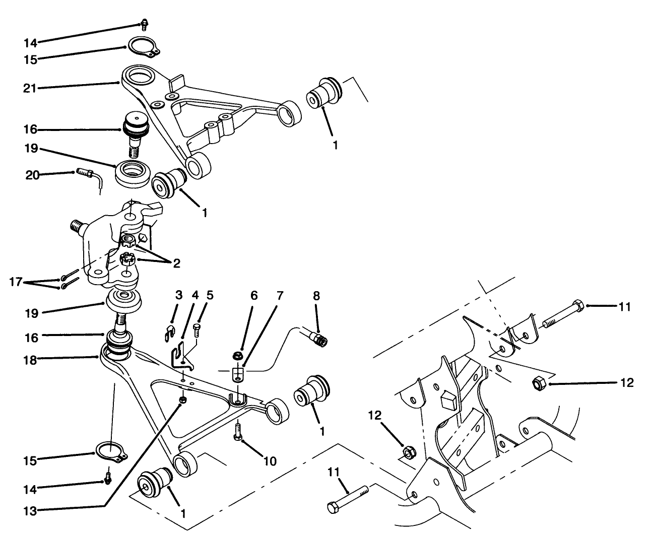 Front Suspension Control Arm Assembly