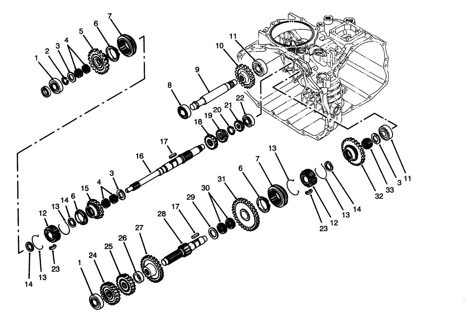 Transaxle Gear Shafts Assembly