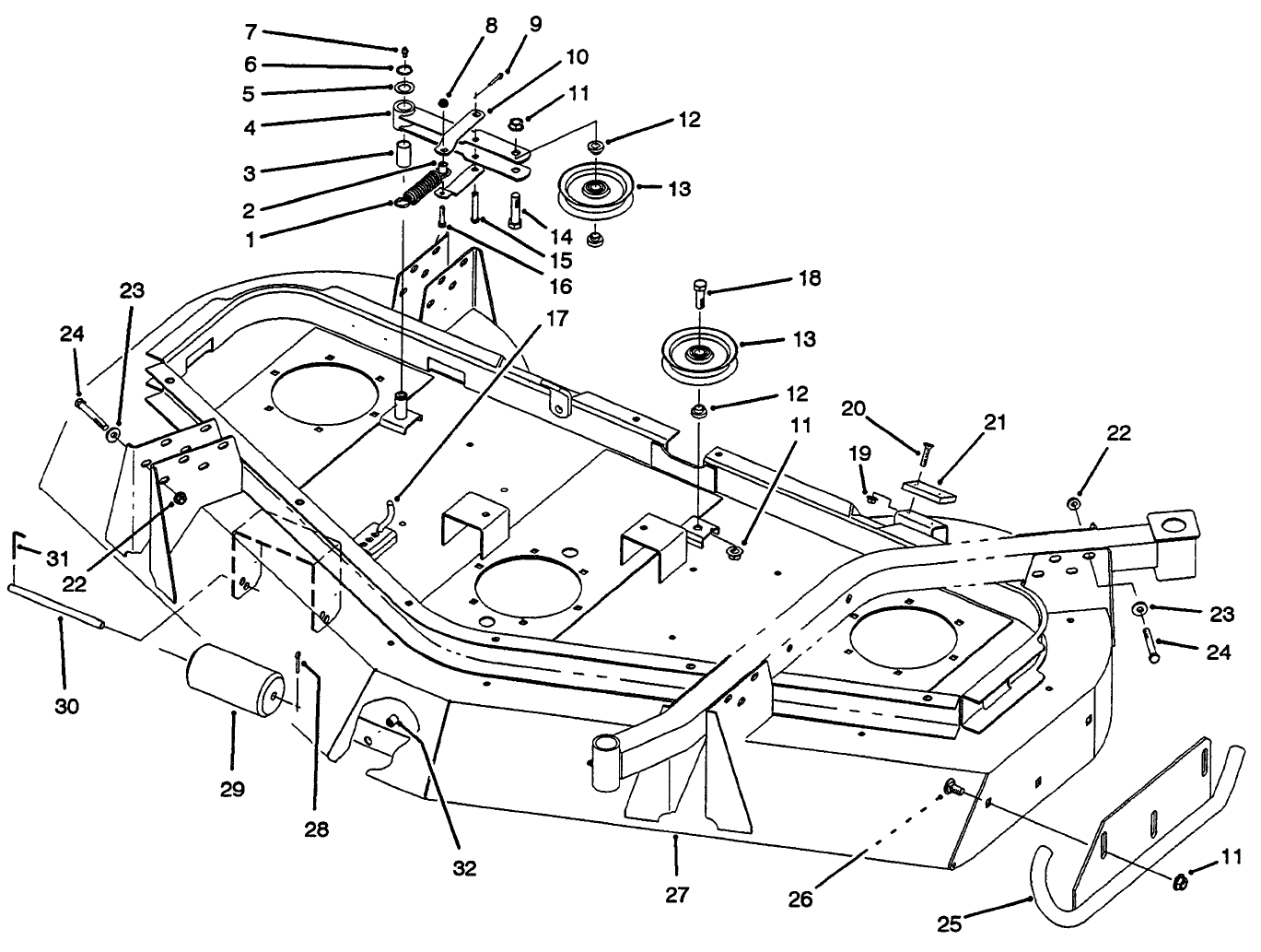 Housing, Idlers & Skids Assembly