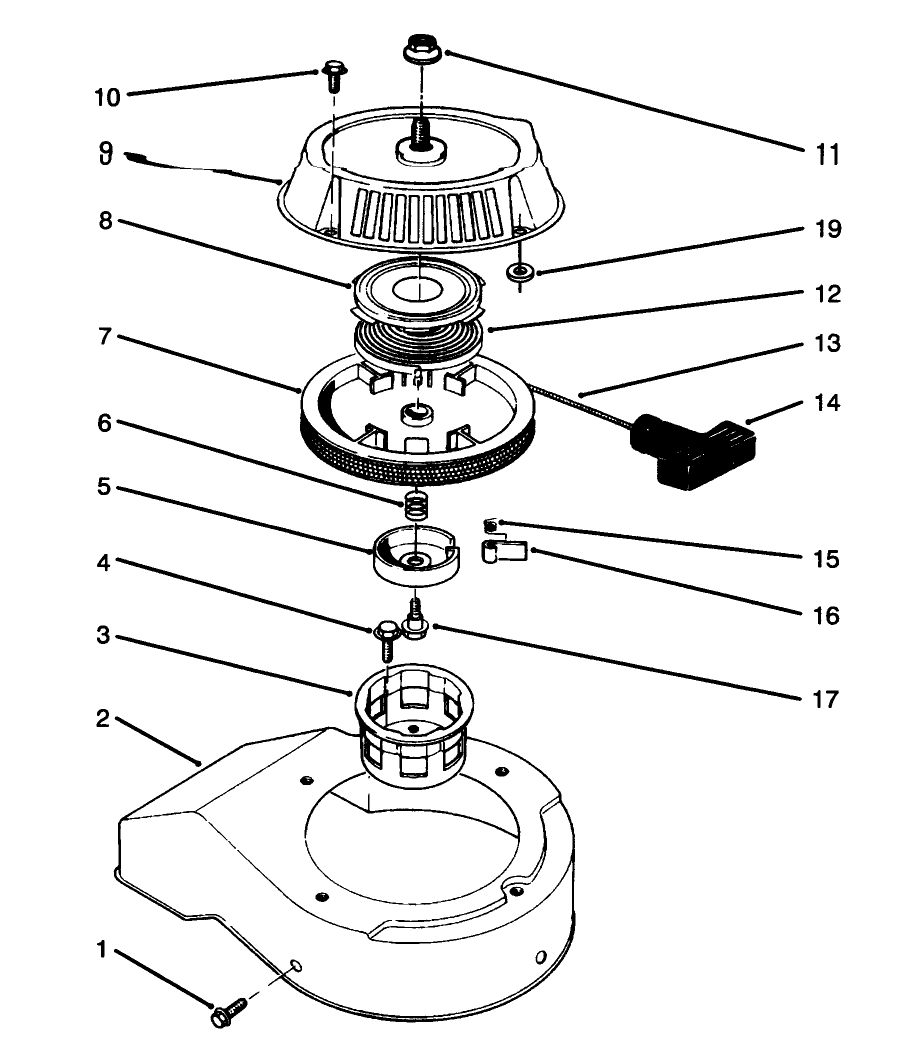 Recoil Starter Assembly Model No. 47ps5-4