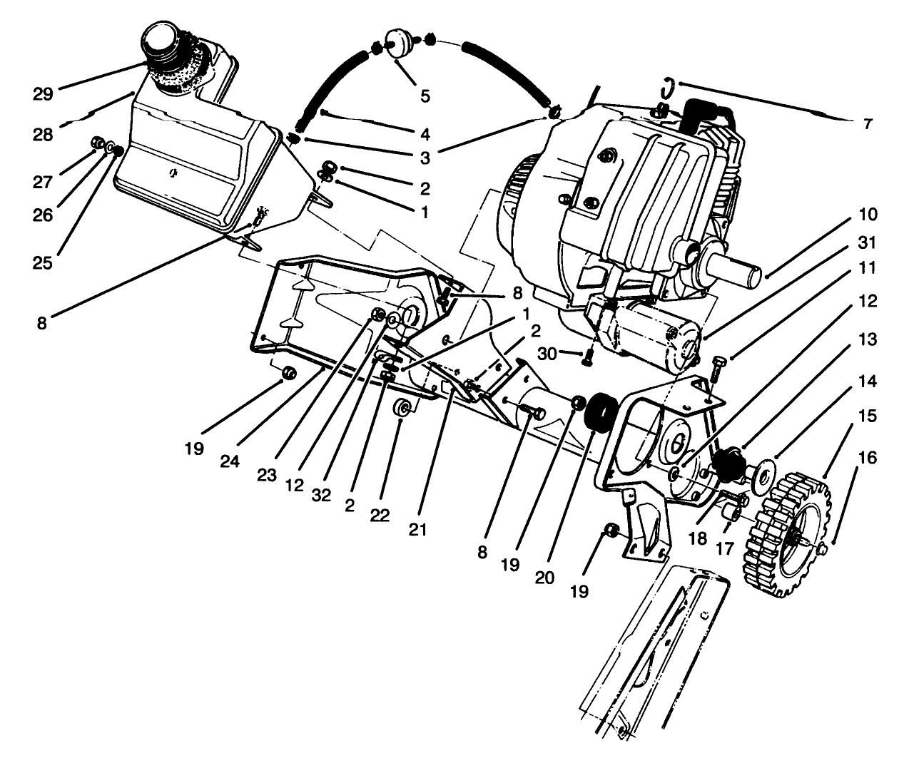Engine & Main Frame Assembly
