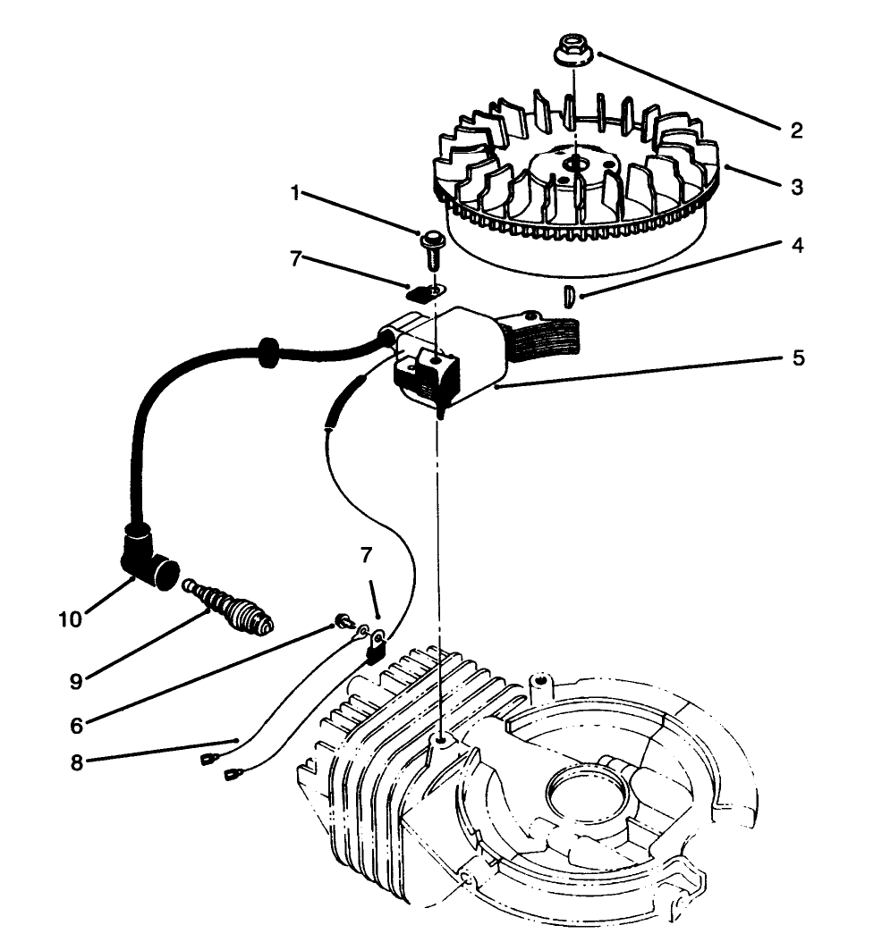 Flywheel & Magneto Assembly (engine Model 47ps5-5)