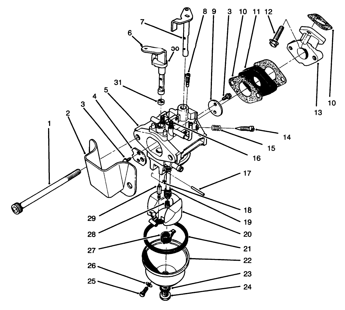 Carburetor Assembly (engine Model 47ps5-5)