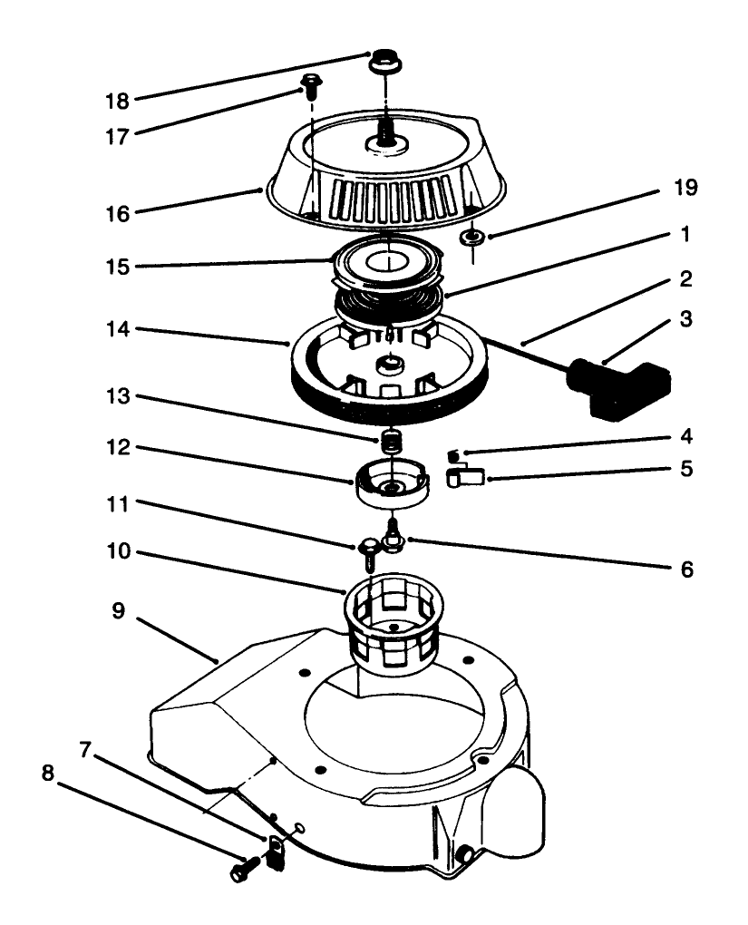 Recoil Starter Assembly (engine Model 47ps5-5)