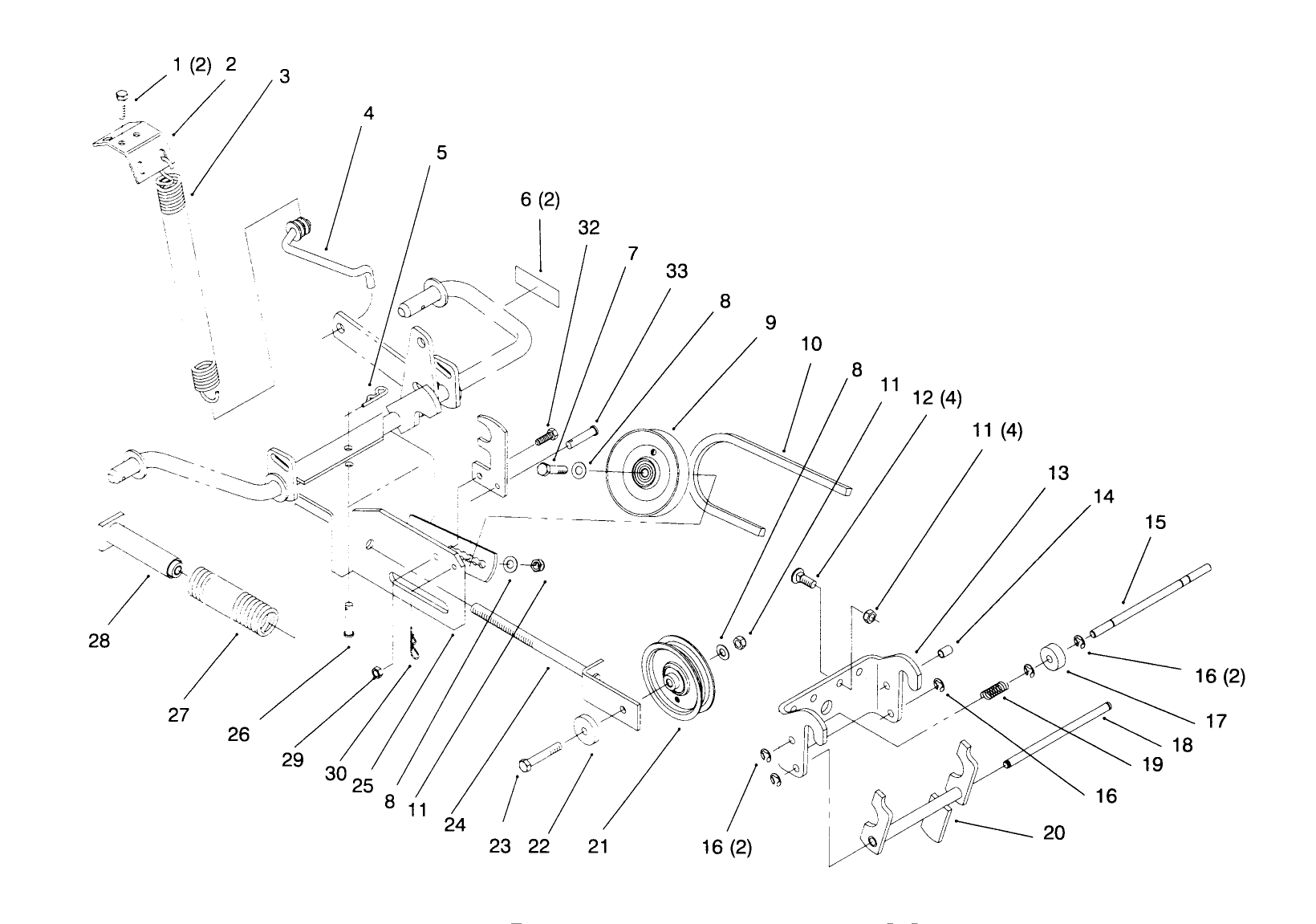Mounting Hitch And Idler Support