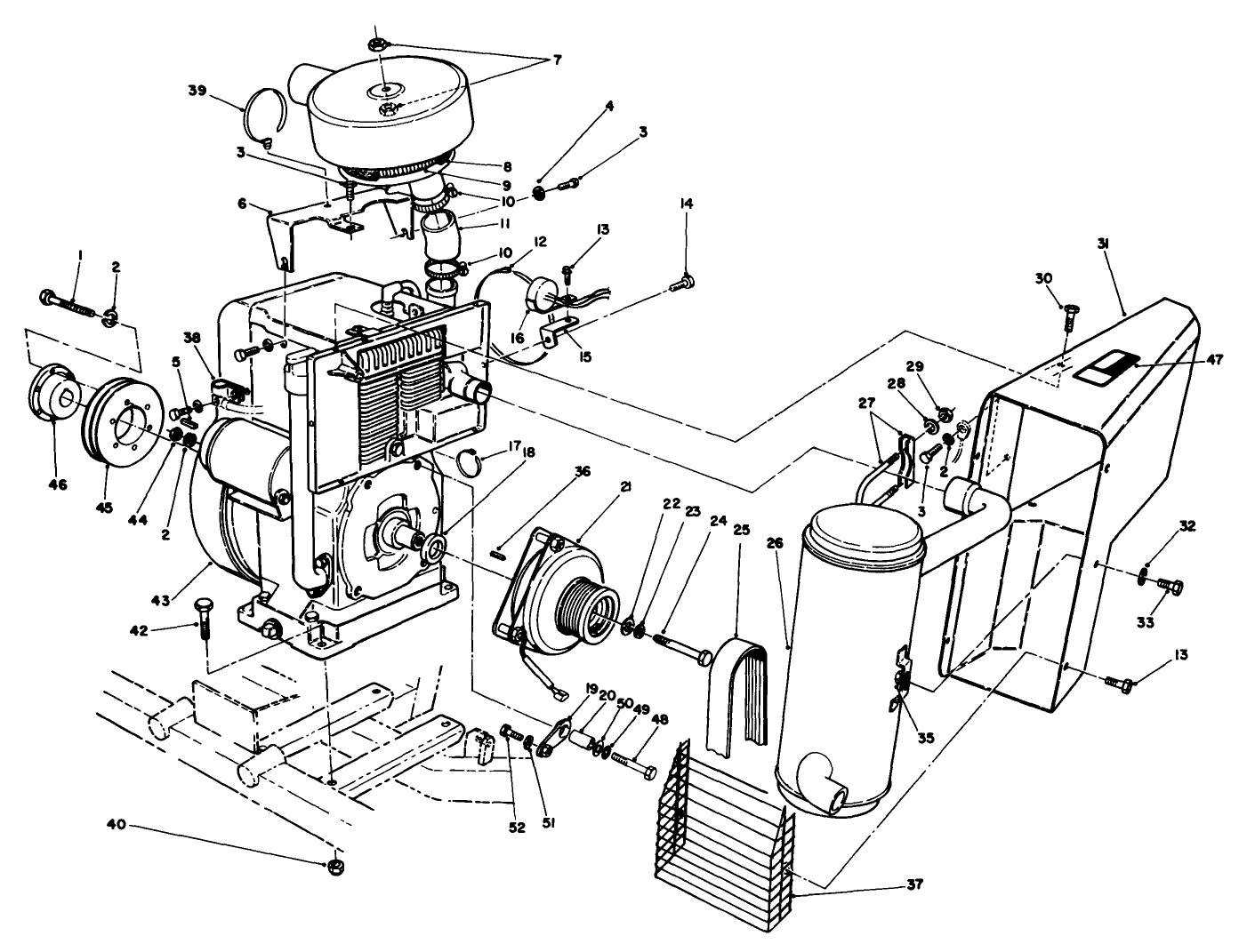 Engine & Clutch Assembly