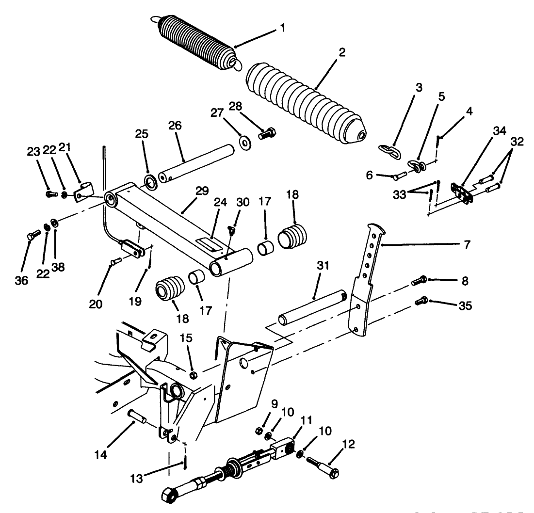Rear Cutting Unit Lift Arm Assembly
