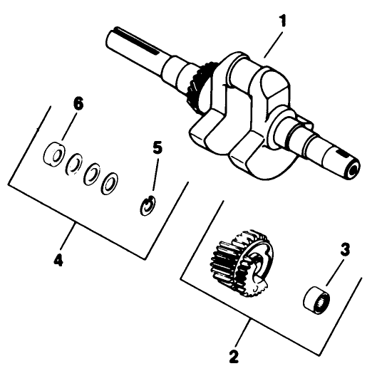 Crankshaft-Engine Kohler Model No. M16qs Spec No. 711563