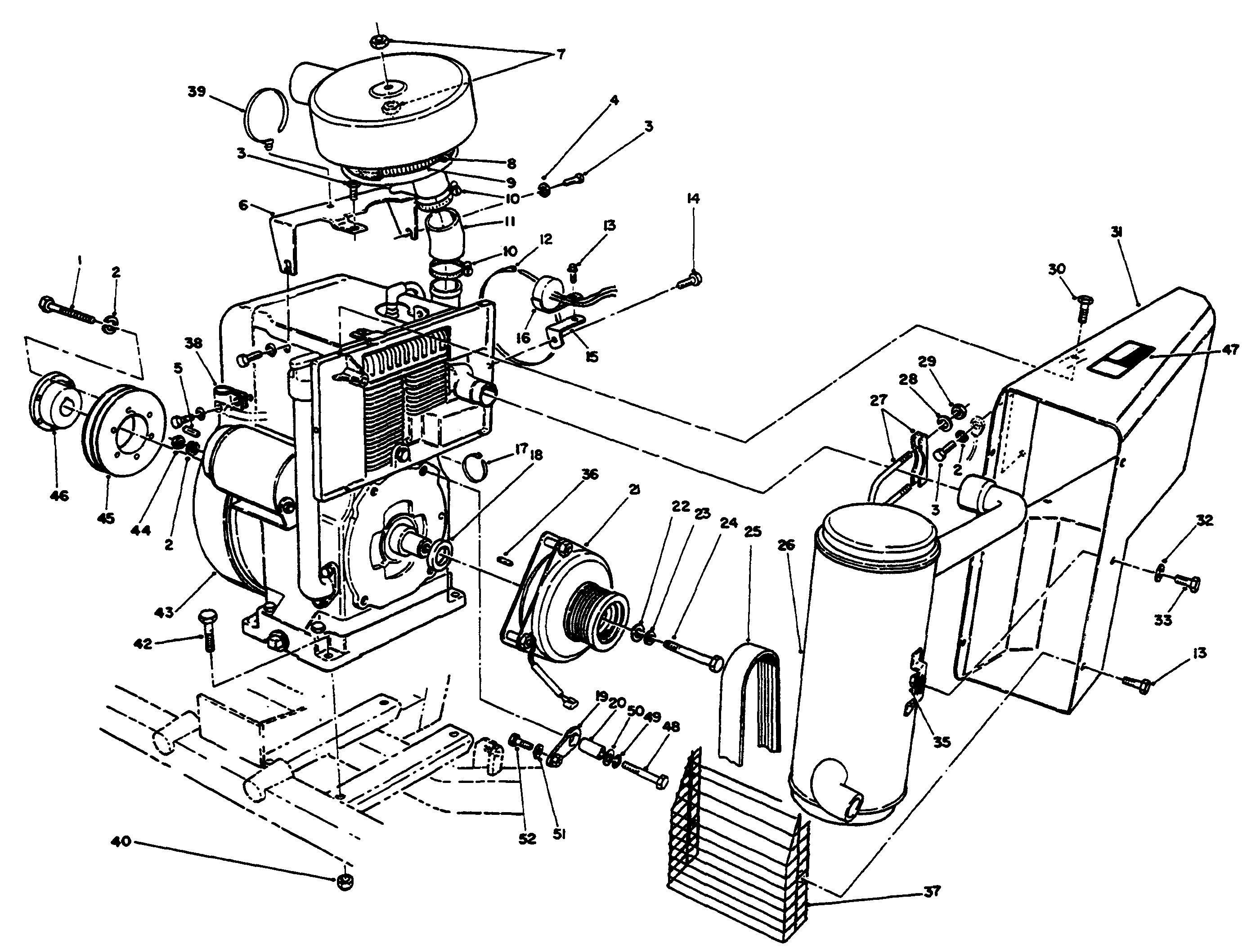 Engine & Clutch Assembly