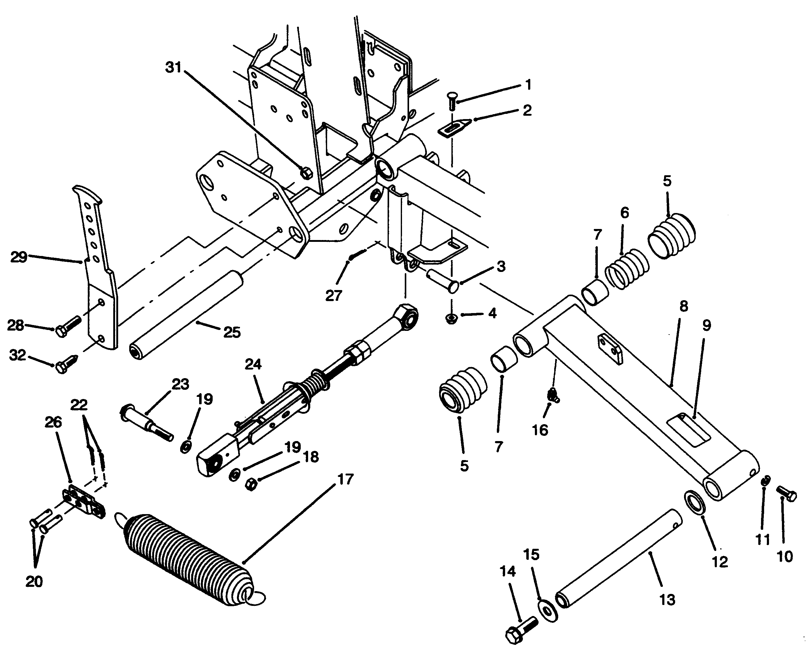 Front Cutting Unit Lift Arm Assembly