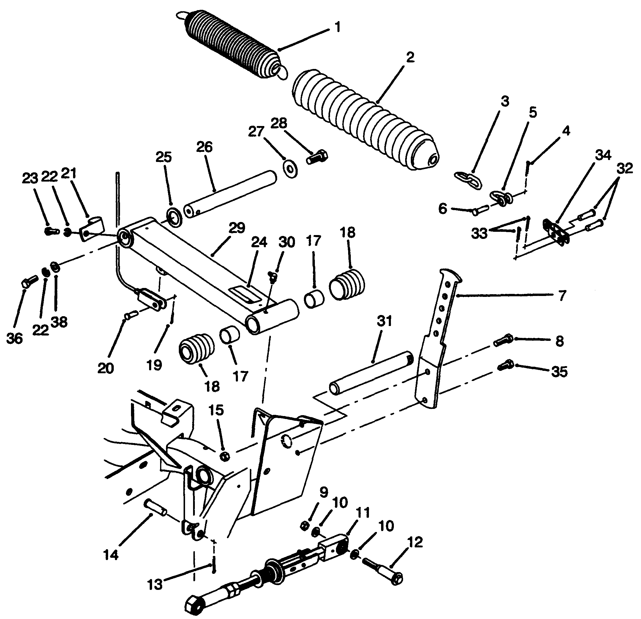 Rear Cutting Unit Lift Arm Assembly