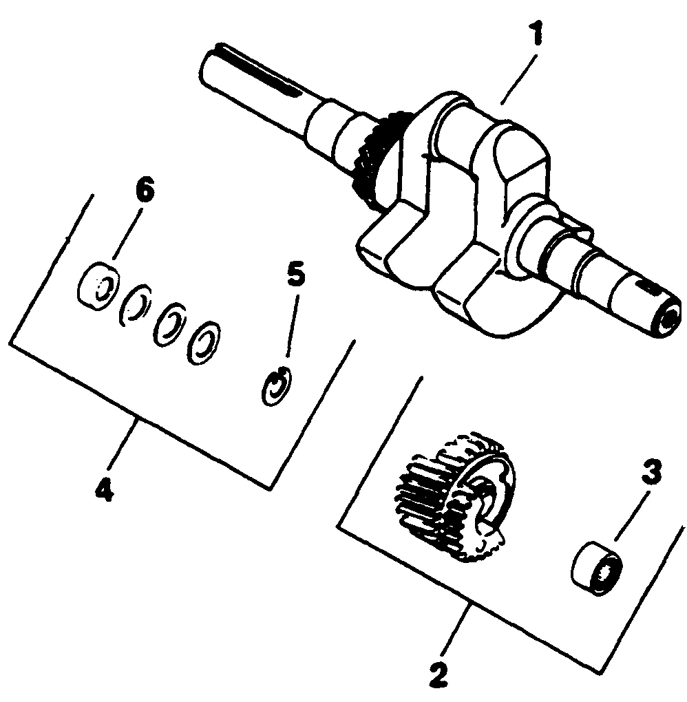 Crankshaft-Engine Kohler Model No. M16qs Spec No. 711563