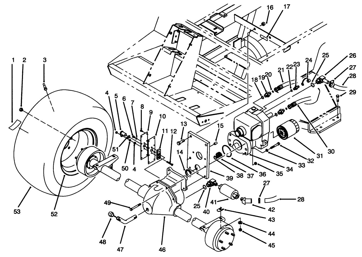 Front Axle & Transmission Assembly