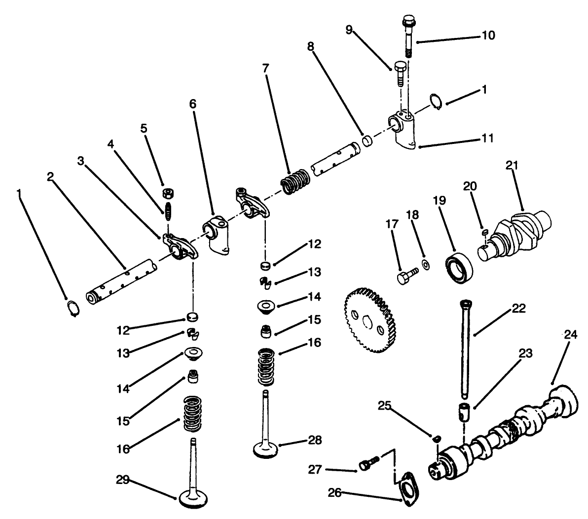 Valve, Camshaft Rocker Assembly