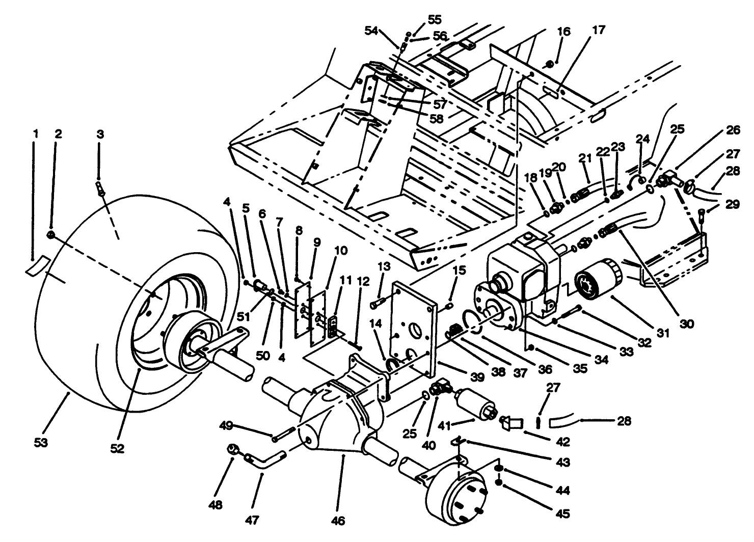 Front Axle & Transmission Assembly