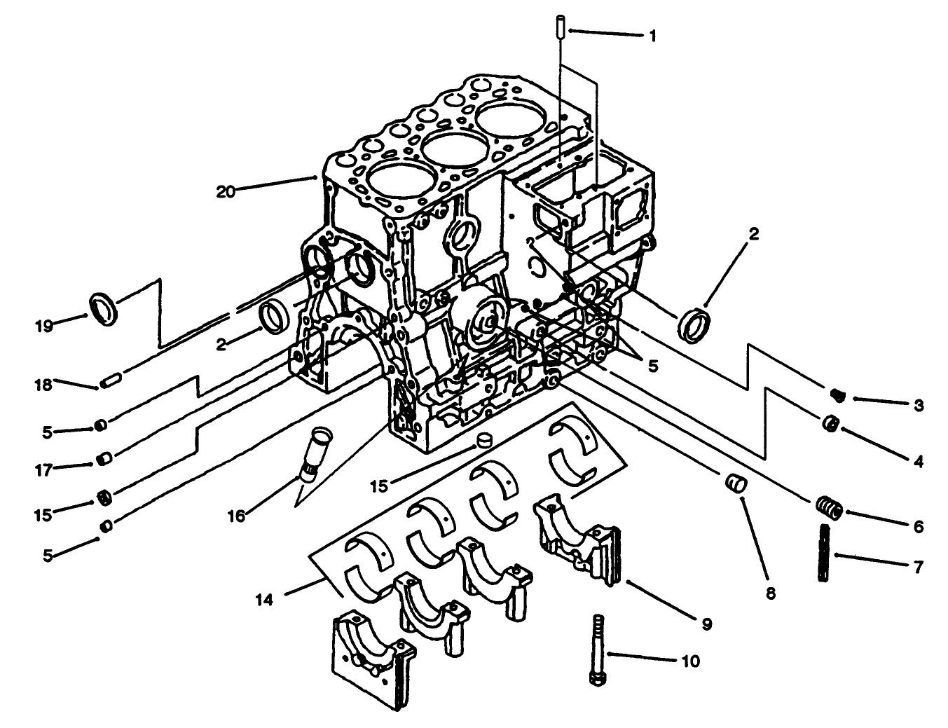Cylinder Block And Bearing Assembly