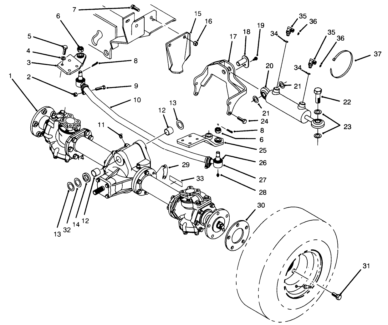 Rear Axle Installation Assembly