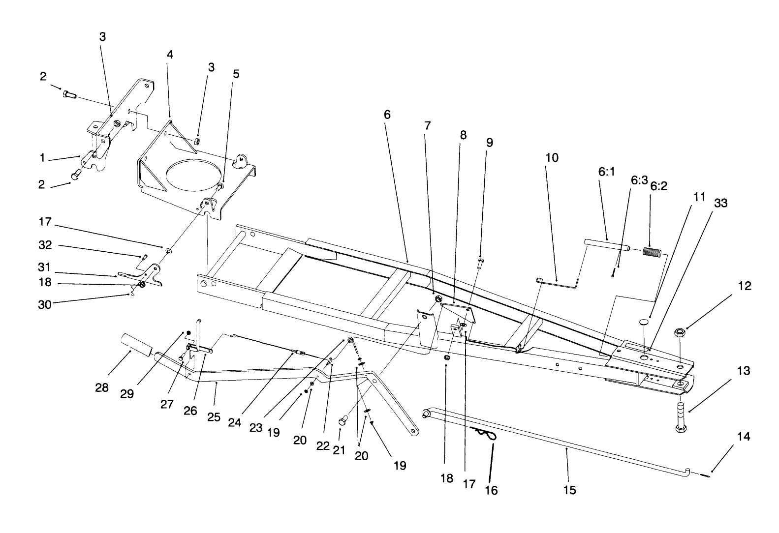 Frame And Rear Mounting Hitch