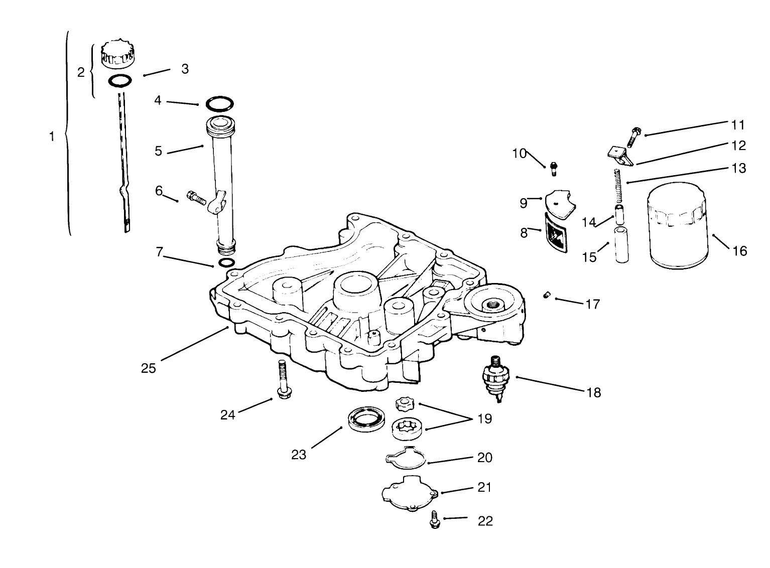 Oil Pan/lubrication (kohler Engine Cv14s-Ps1472)