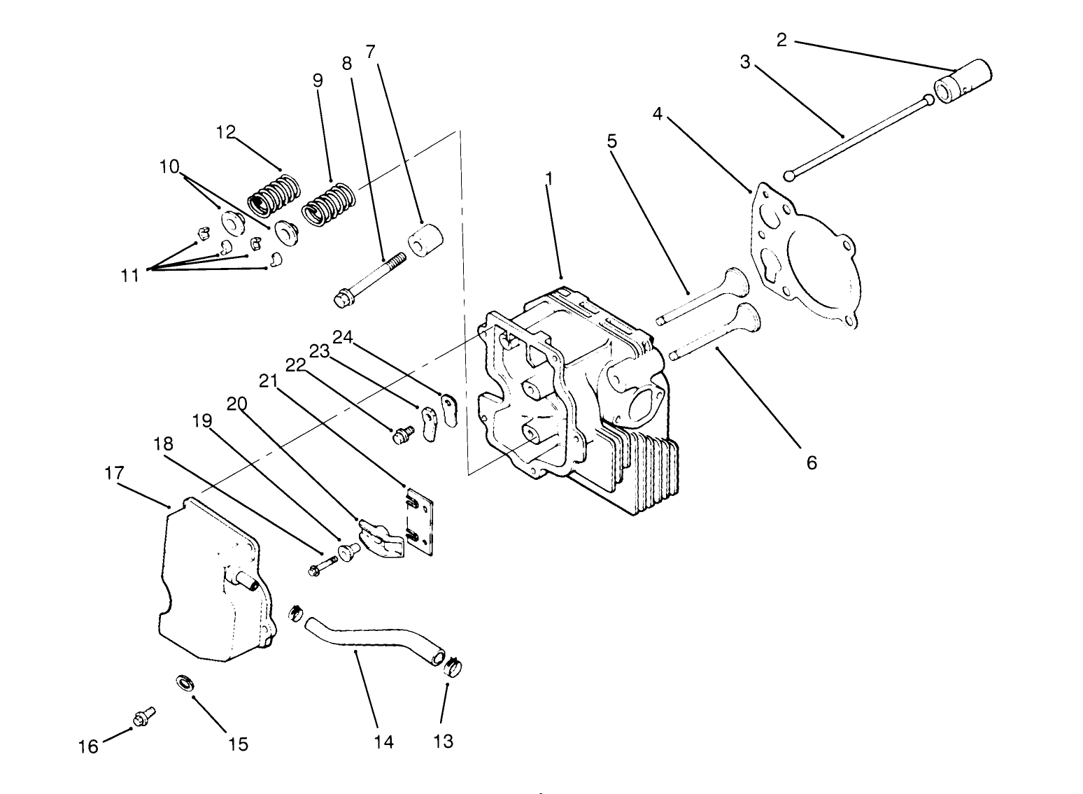 Cylinder Head/valve/breather (kohler Engine Cv14s-Ps1472)