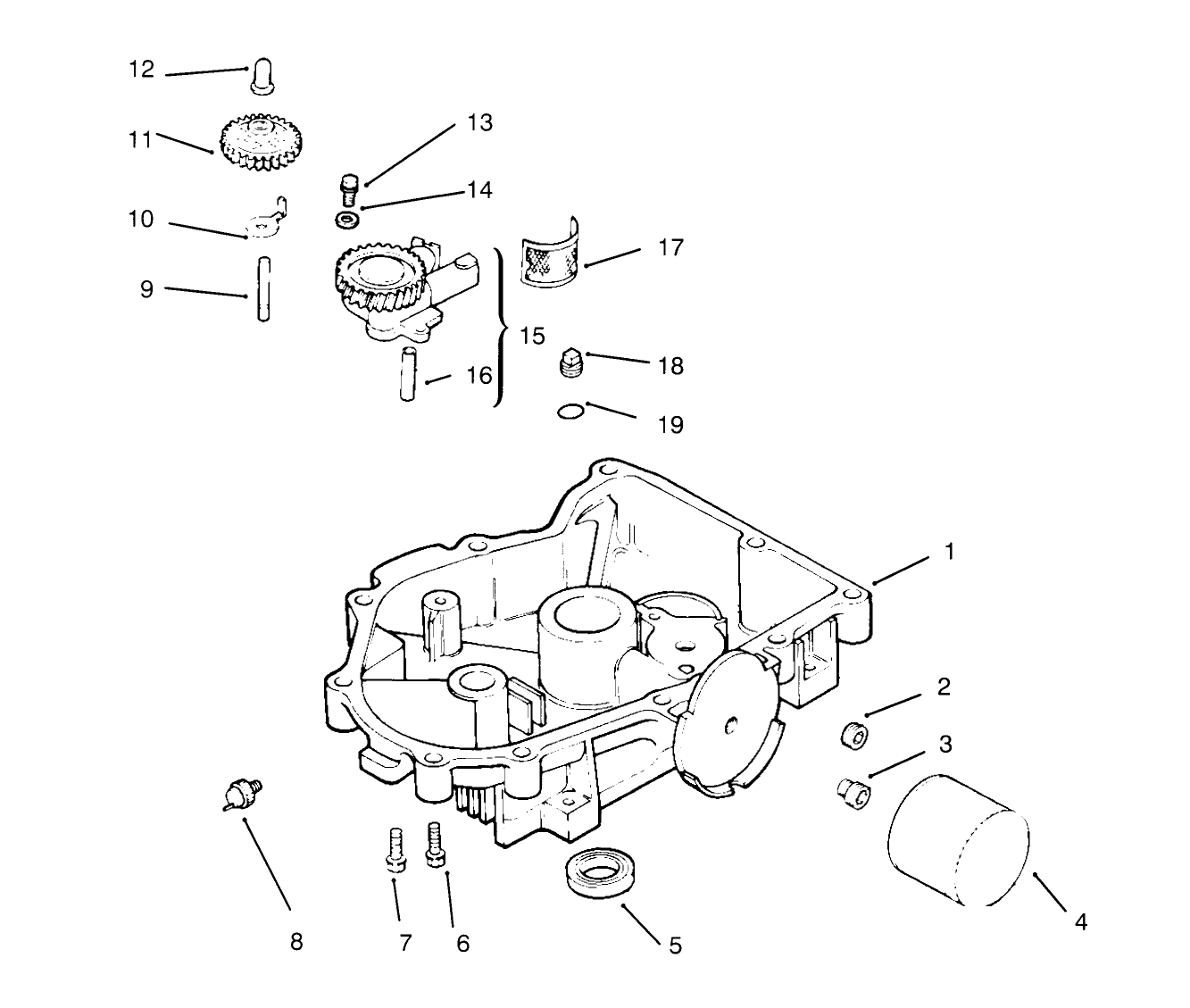 Oil Pan/lubrication (kohler Engine Cv16s-Ps61514)